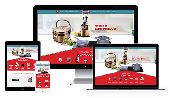 Thiết kế website gia dụng chuẩn Responsive